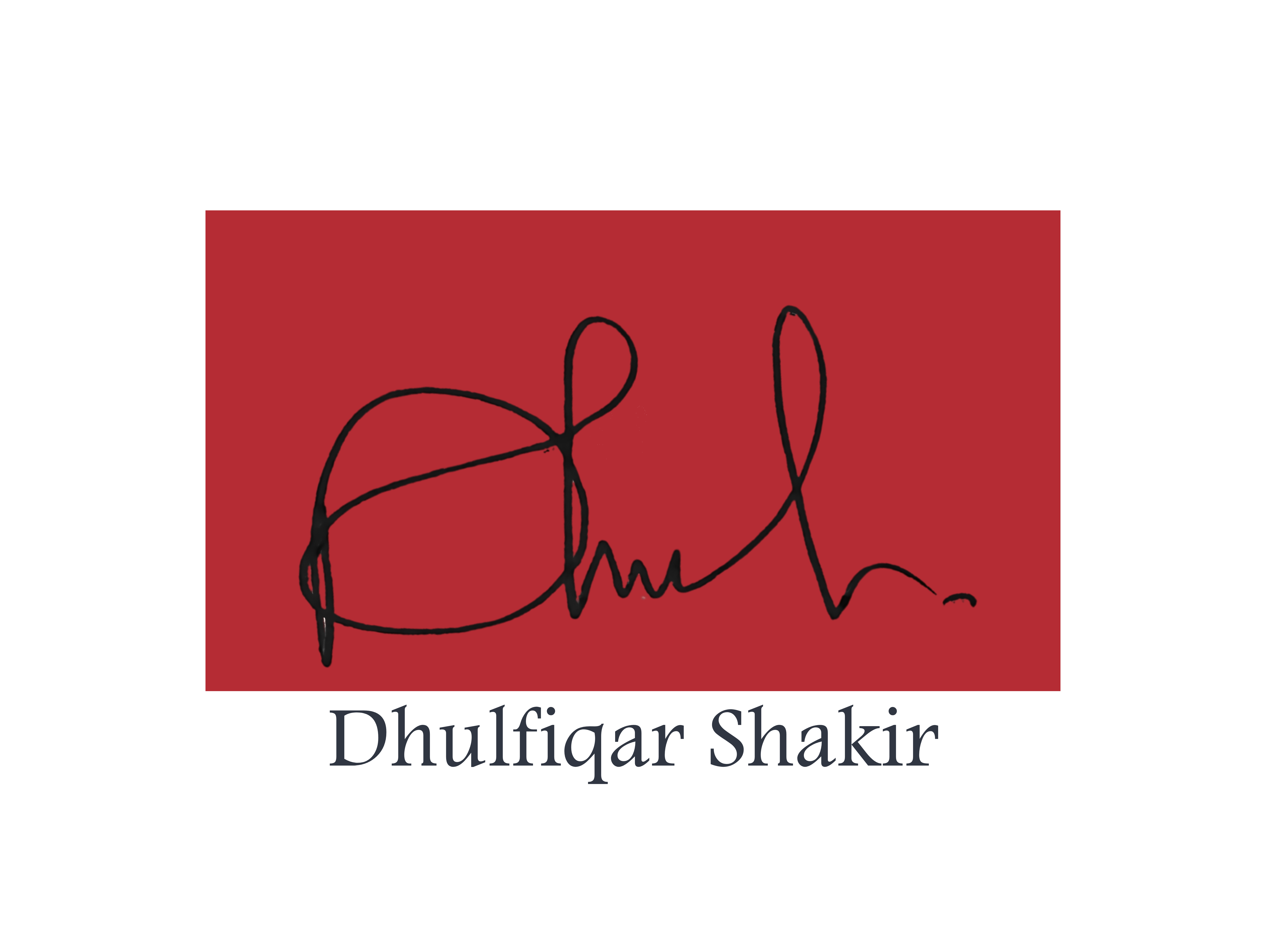 Dhulfiqar Shakir Signature